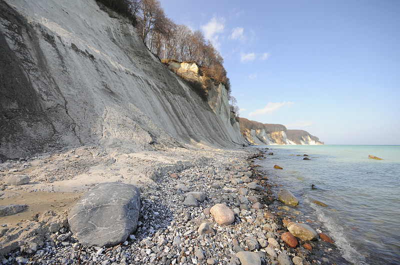 波罗的海海岸线白垩岩Insel R&#252;gen(德国)